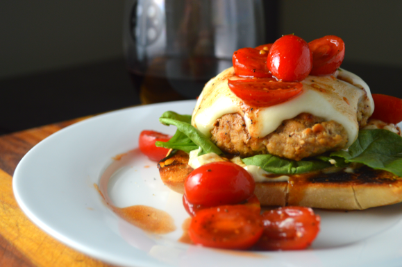 Brushetta Turkey Burgers